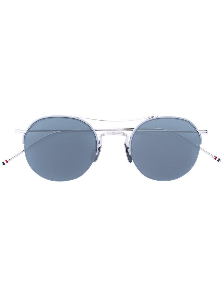 Thom Browne Eyewear Rounded Sunglasses - Metallic