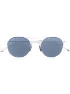 Thom Browne Eyewear Rounded Sunglasses - Metallic