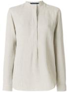 Sofie D'hoore Babylon Mandarin Collar Shirt - Nude & Neutrals