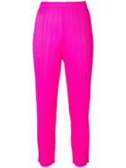 Pleats Please By Issey Miyake High-waisted Pleated Trousers - Pink