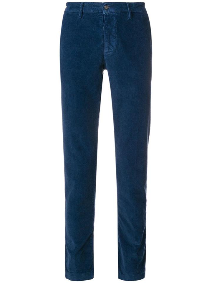 Al Duca D'aosta 1902 Slim-fit Corduroy Trousers - Blue