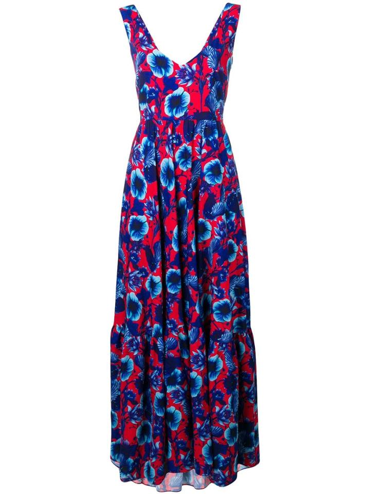 Borgo De Nor Floral Print Maxi Dress - Blue