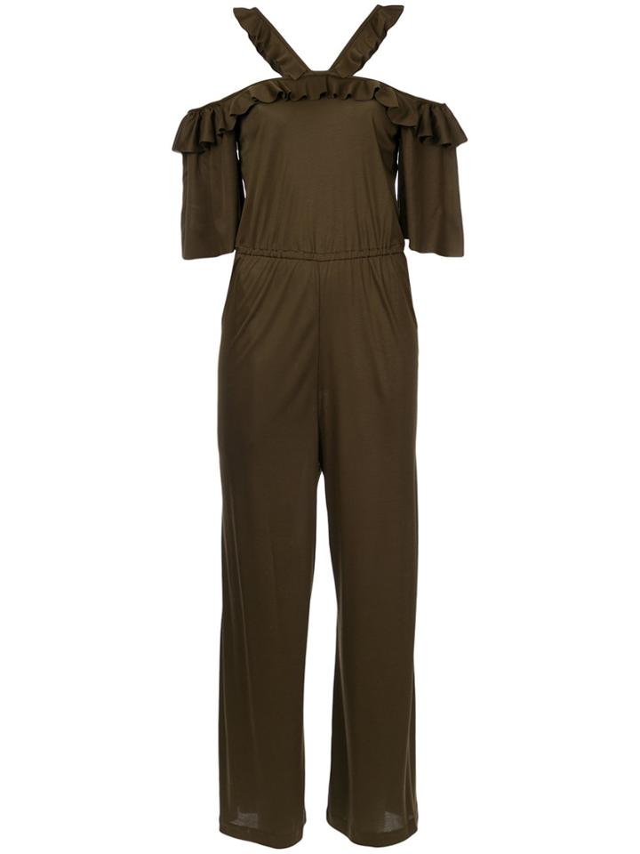 Aula Halterneck Jumpsuit - Green