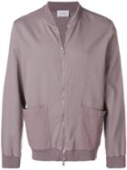 Low Brand Oversized Pocket Bomber Jacket - Pink & Purple