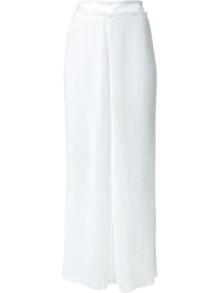 Manning Cartell Ribbed Palazzo Pants, Women's, Size: 8, White, Polyester