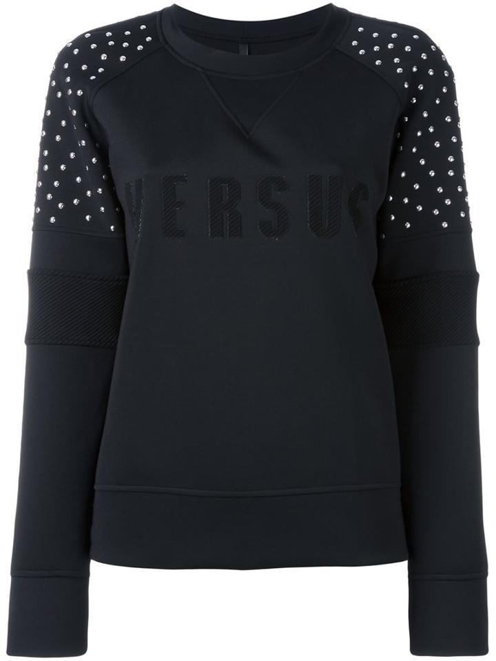 Versus Studded Detail Logo Sweatshirt