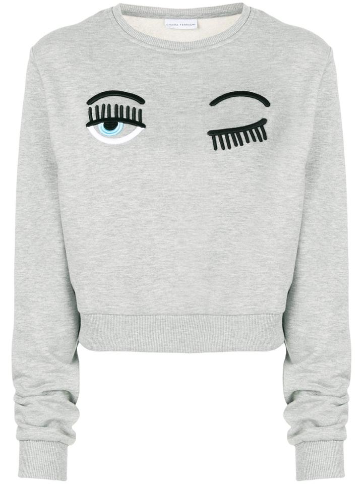 Chiara Ferragni Flirting Embroidered Jumper - Grey