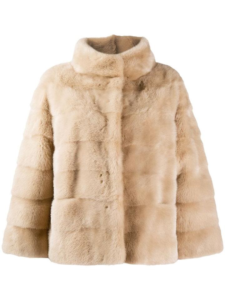 Simonetta Ravizza Mink Fur Coat - Neutrals