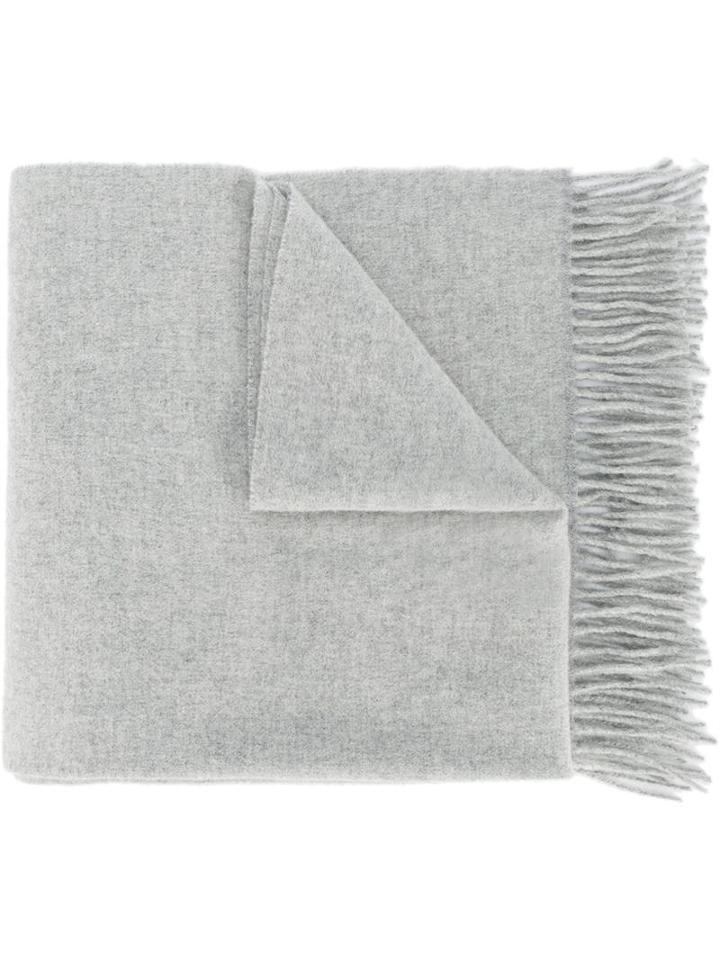 Acne Studios Large Wool Scarf, Women's, Grey, Virgin Wool