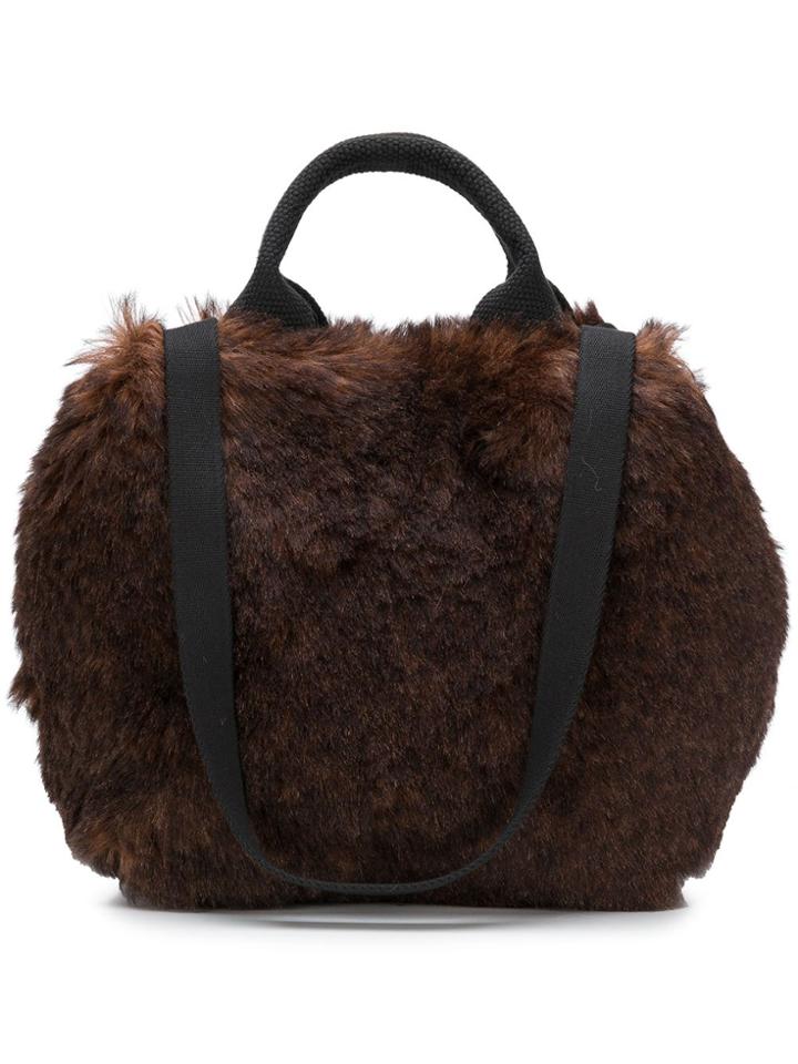 Muun Muun Micebeabrown Brown Bear X Black Hdl Leather/fur/exotic