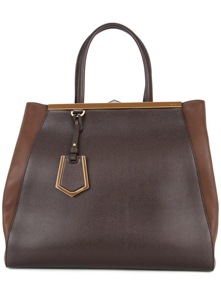 Fendi Vintage Du Jour Tote - Brown