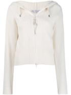 Brunello Cucinelli Ribbed Zipped Sweatshirt - White