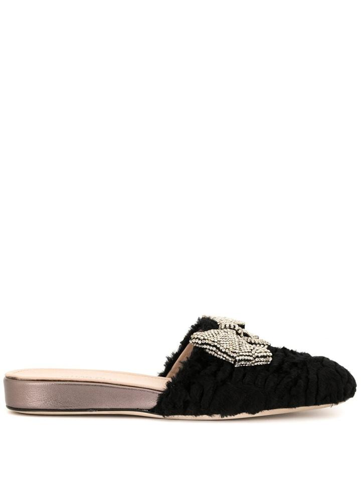 Giambattista Valli Embellished Slip-on Mules - Black