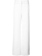 Oscar De La Renta High-rise Flared Trousers - White