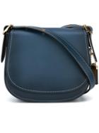 Coach - Stitching Detail Saddle Bag - Women - Leather - One Size, Blue, Leather