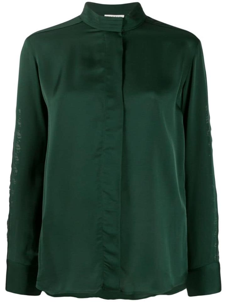 Sandro Paris Round Neck Blouse - Green