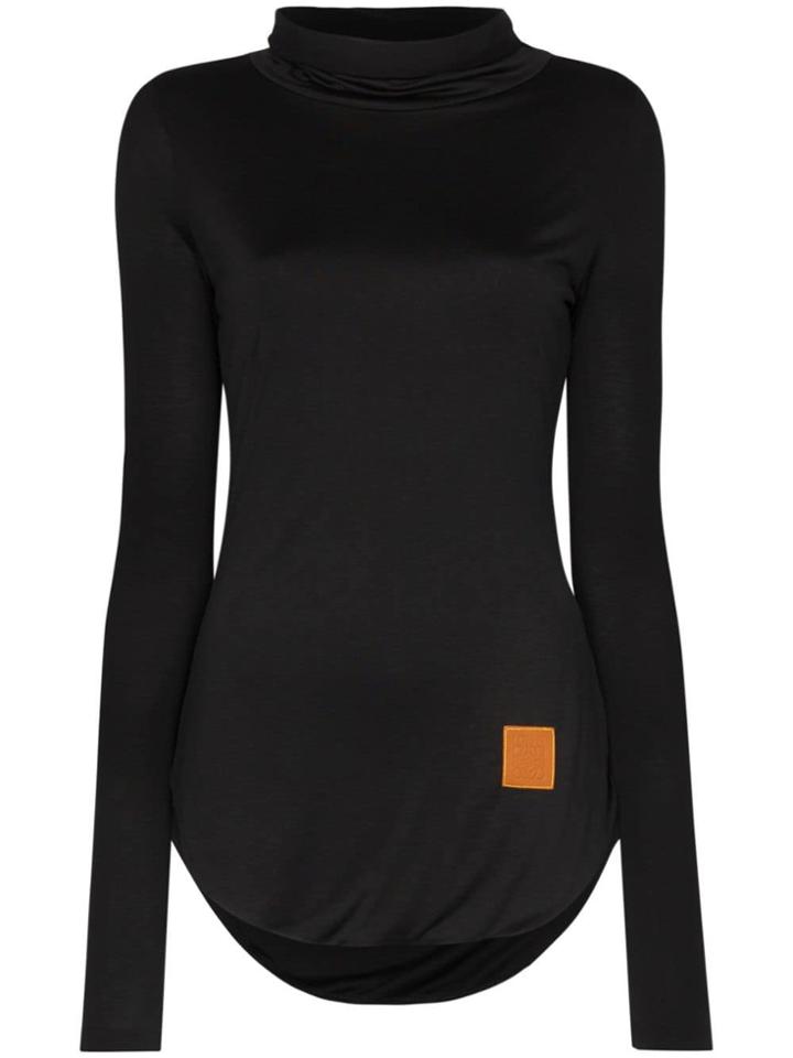 Loewe Roll-neck Stretch-jersey Top - Black
