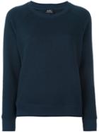 A.p.c. 'running' Sweatshirt, Women's, Size: Medium, Blue, Cotton/acrylic/other Fibers