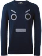 Fendi Face Embroidered Sweater