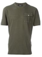Dsquared2 Chest Pocket T-shirt, Men's, Size: Xl, Green, Cotton