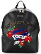 Love Moschino Sequin Embroidered Backpack - Black