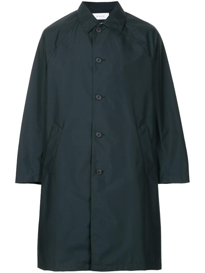 En Route Classic Fitted Coat - Blue