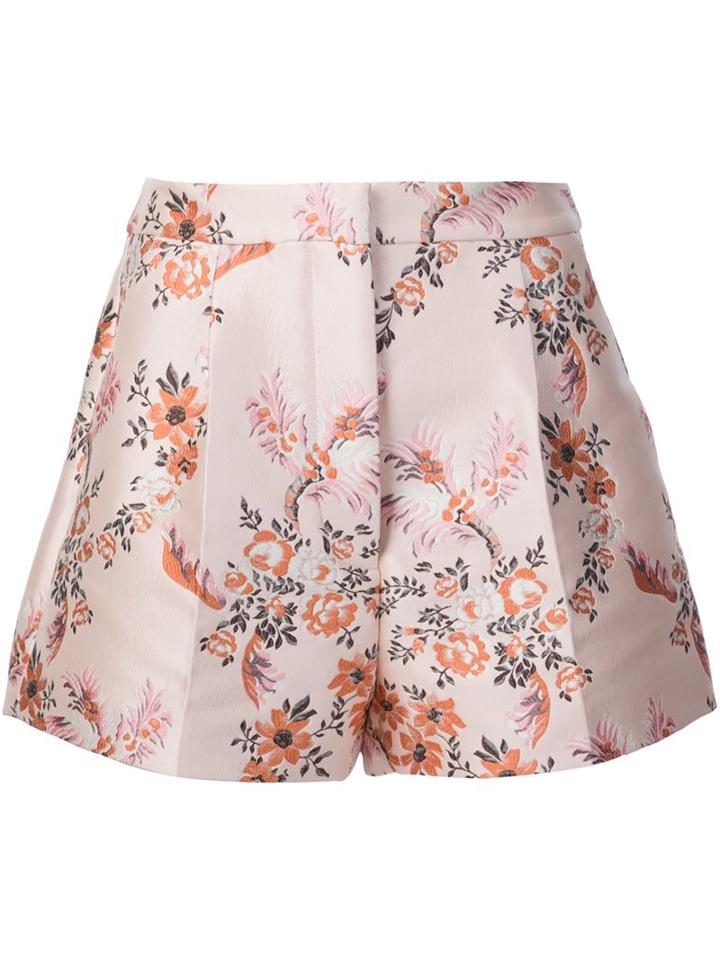 Stella Mccartney Floral Jacquard Shorts, Women's, Size: 40, Pink/purple, Polyester