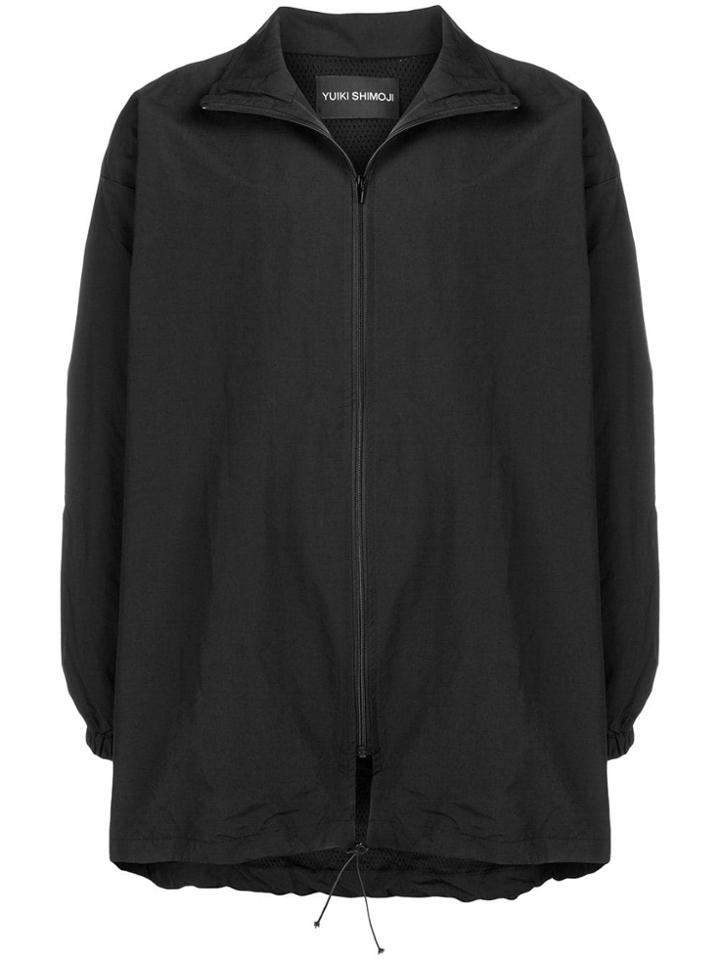 Yuiki Shimoji Long Hair Woman Windbreaker - Black