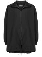 Yuiki Shimoji Long Hair Woman Windbreaker - Black