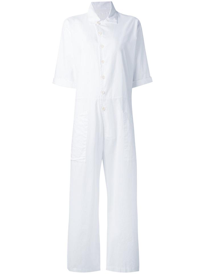 Labo Art - Wide Leg Jumpsuit - Women - Cotton - 1, White, Cotton