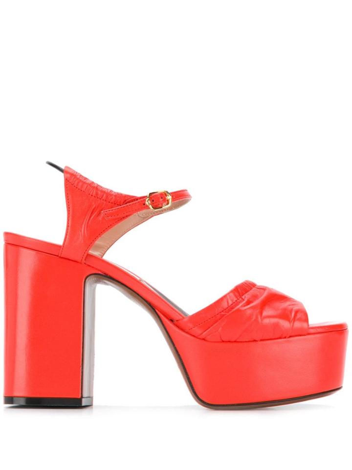 L'autre Chose Platform Sole Sandals - Orange