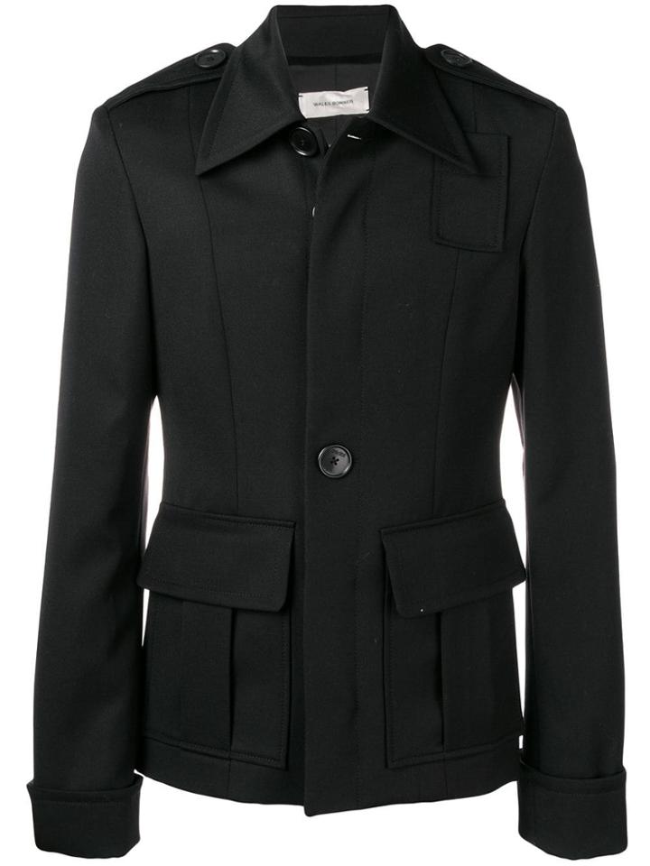 Wales Bonner Fitted Military Jacket - Black