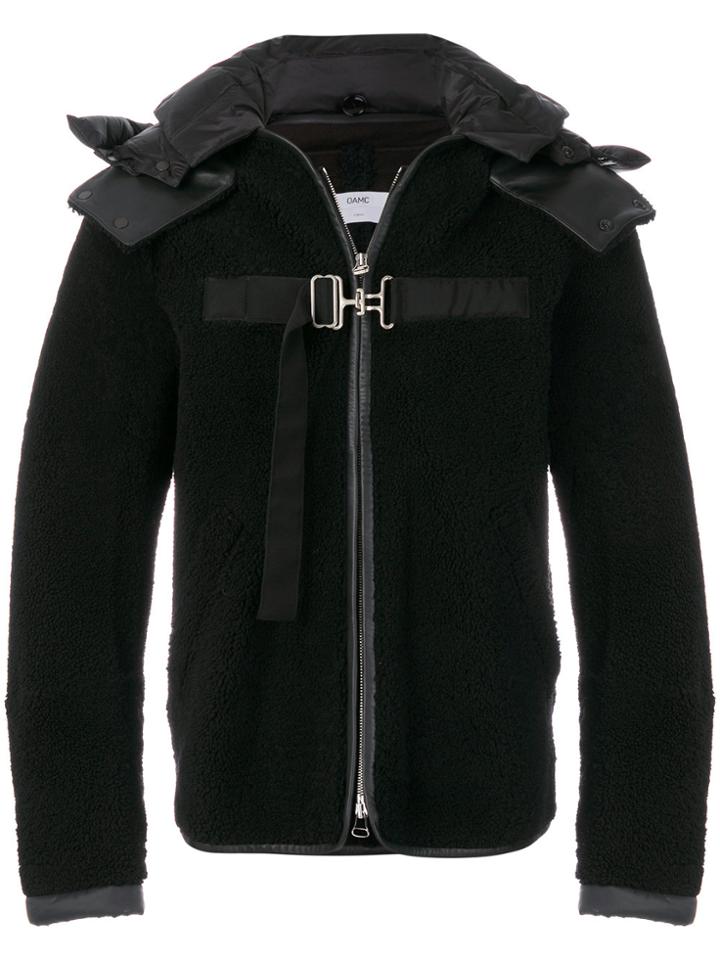 Oamc Strapped Hooded Jacket - Black