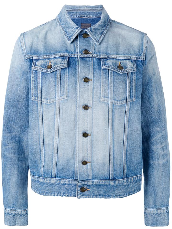 Saint Laurent Stonewashed Jacket - Blue