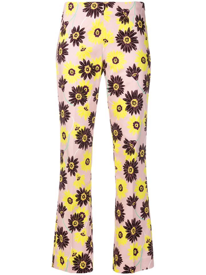 Meme Floral Print Trousers - Pink & Purple