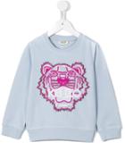 Kenzo Kids Beaded Logo Sweatshirt, Girl's, Size: 10 Yrs, Blue