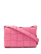 Bottega Veneta Cassette Bag In Maxi Intreccio - Pink