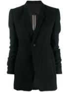 Rick Owens Single-breasted Fitted Blazer - Black