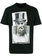 Neil Barrett Top Hat Statue Print T-shirt - Black