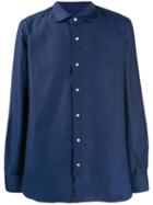 Isaia Contrasting Button Shirt - Blue