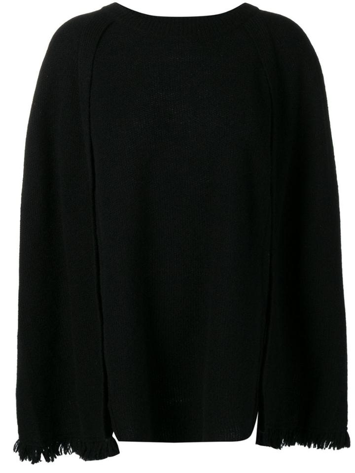 Y's Cape Style Sweater - Black