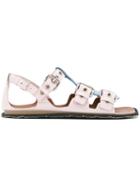 Miu Miu T-strap Buckle Sandals - Pink