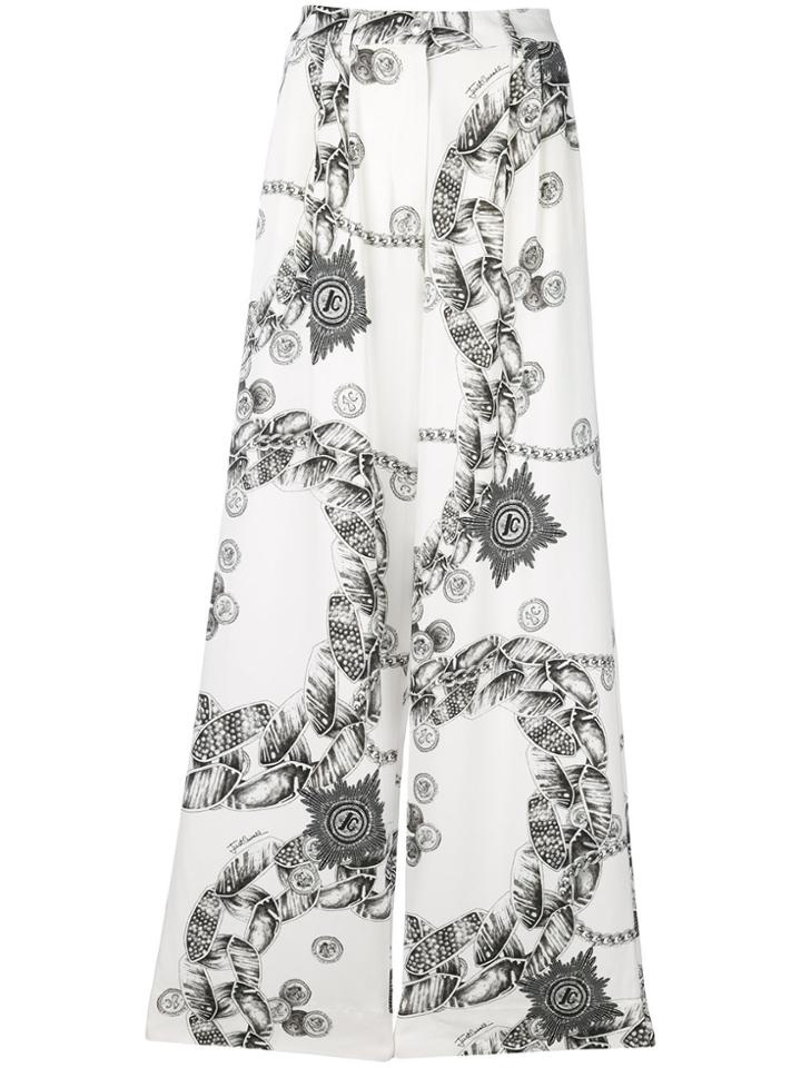 Just Cavalli Chain Reaction Flared Trousers - Black