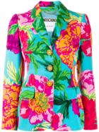 Moschino Pre-owned 1990s Tropical Print Blazer - Blue