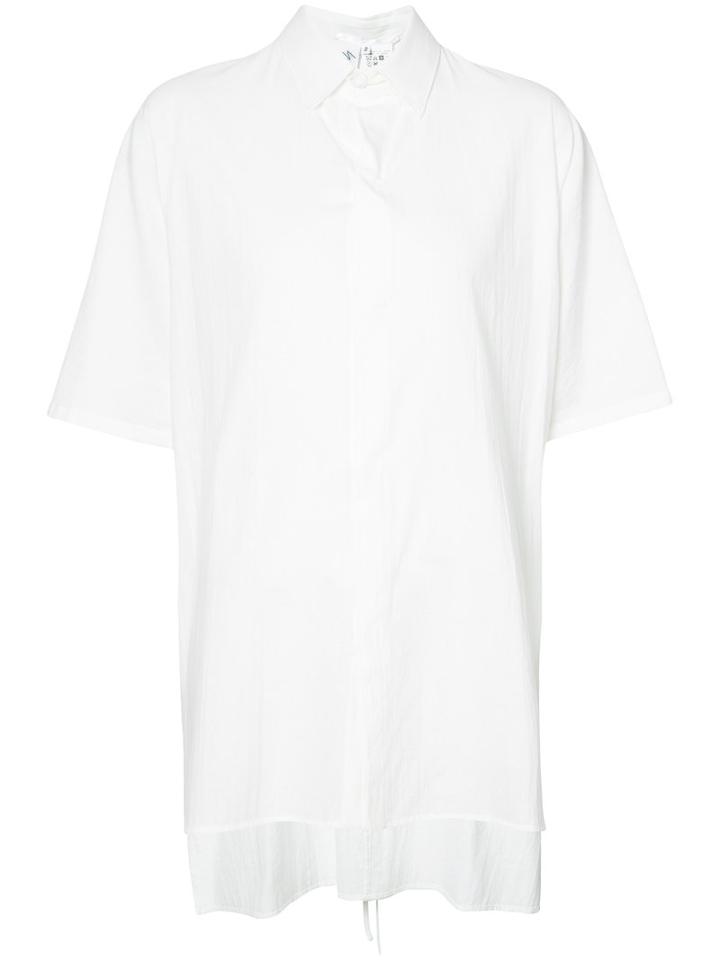 Yohji Yamamoto - Side Slit Shirt - Women - Cotton - 1, White, Cotton