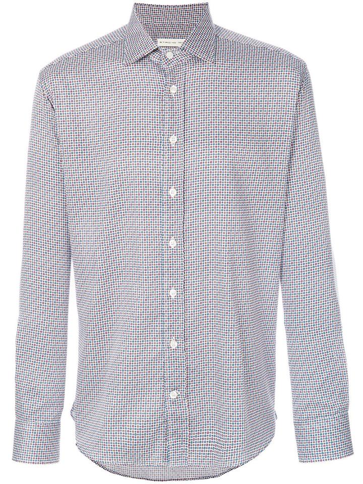 Etro - Geometric Print Shirt - Men - Cotton - 41, Blue, Cotton
