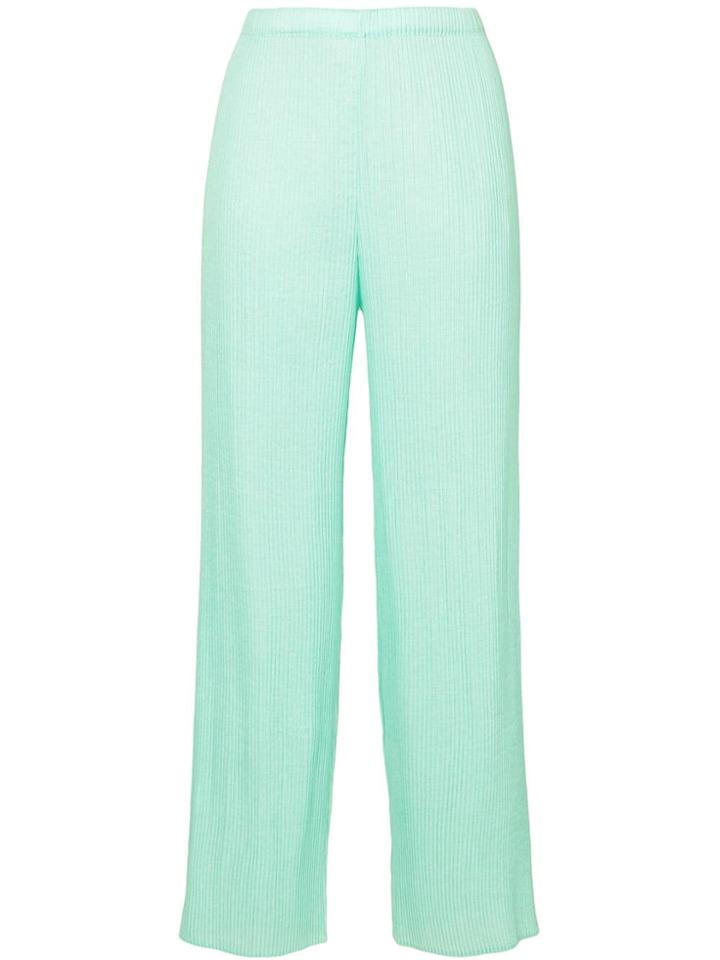 Issey Miyake Vintage Pleated Cropped Trousers - Green