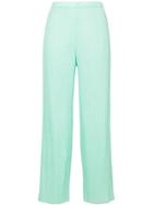 Issey Miyake Vintage Pleated Cropped Trousers - Green