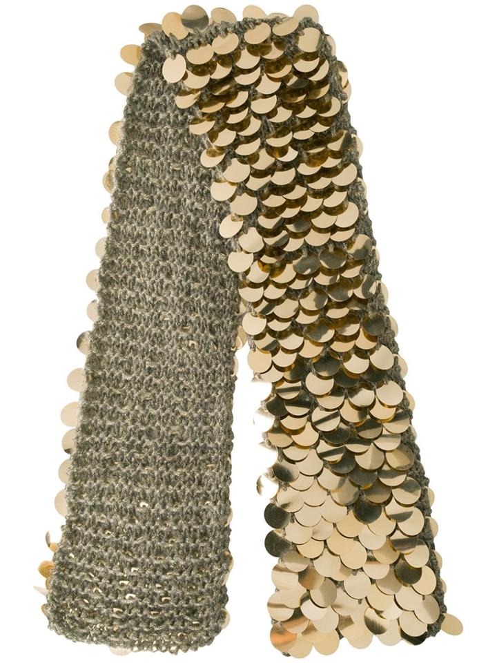 Faliero Sarti Large Sequin Scarf - Metallic