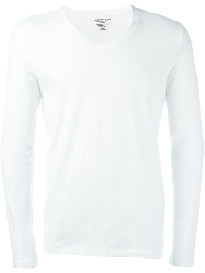 Majestic Filatures Longsleeved V-neck T-shirt